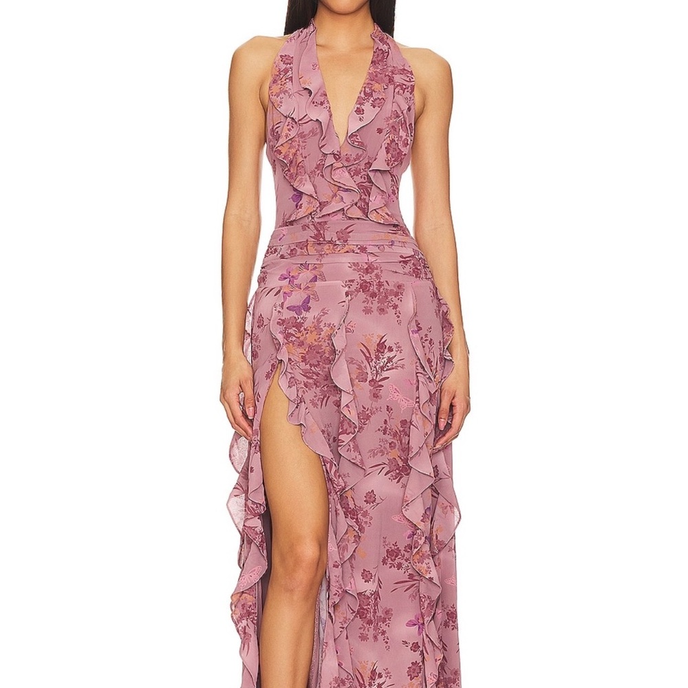 NBD Divya Maxi Dress in Mauve Floral